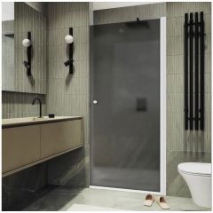 Душевая дверь на монопетле Maybahglass (Майбахгласс) 1980х700 мм, стекло 6 мм Графит матовый MGD-1673-1