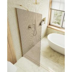 Душевая перегородка Maybahglass (Майбахгласс) в широком профиле 1950х1090 мм, Стекло 8 мм Бронза MGD-678-3ш