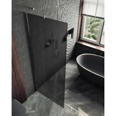 Душевая перегородка Maybahglass (Майбахгласс) в широком профиле 1950х1090 мм, Стекло 8 мм Графит матовый MGD-682-5ш