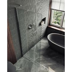 Душевая перегородка Maybahglass (Майбахгласс) в широком профиле 1950х790 мм, Стекло 8 мм Бесцветное MGD-695-5ш