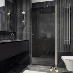 Душевая дверь Maybahglass (Майбахгласс) на монопетле 1980х800 мм, Стекло 6 мм Графит MGD-806-5