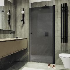 Душевая дверь Maybahglass (Майбахгласс) на монопетле 1980х800 мм, Стекло 6 мм Графит матовый MGD-807-6