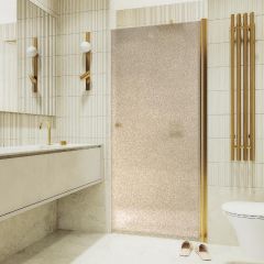 Душевая дверь Maybahglass (Майбахгласс) на монопетле 1980х900 мм, Стекло 6 мм Бронза матовая MGD-811-3