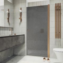 Душевая дверь Maybahglass (Майбахгласс) на монопетле 1980х900 мм, Стекло 6 мм Графит матовый MGD-813-2