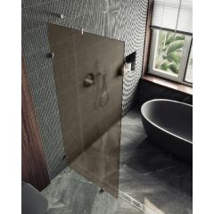 Душевая перегородка Maybahglass (Майбахгласс) коннектор стена-стекло 1950х790 мм, Стекло 8 мм Бронза матовая MGD-265-4