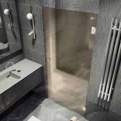 Душевая дверь Maybahglass (Майбахгласс) на петлях 1950х705 мм, Стекло 8 мм Бронза матовая MGD-516-4