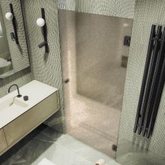 Душевая дверь Maybahglass (Майбахгласс) на петлях 1950х705 мм, Стекло 8 мм Бронза матовая MGD-516-6