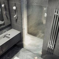 Душевая дверь Maybahglass (Майбахгласс) на петлях 1950х705 мм, Стекло 8 мм Сатин MGD-519-4