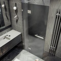 Душевая дверь Maybahglass (Майбахгласс) с добором на петлях 1950х900 мм, Стекло 8 мм Графит матовый MGD-494-4