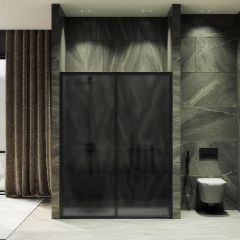 Душевая дверь Maybahglass (Майбахгласс), раздвижная,6 мм , Стекло Графит матовое,1950х1200 мм MGD-1288-6