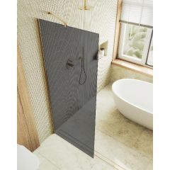 Душевая перегородка Maybahglass (Майбахгласс) в широком профиле 1950х890 мм, Стекло 8 мм Графит MGD-693-3ш