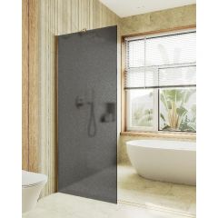 Душевая перегородка Maybahglass (Майбахгласс) в широком профиле 1950х890 мм, Стекло 8 мм Графит матовый MGD-694-3ш