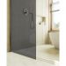 Душевая перегородка Maybahglass (Майбахгласс) в широком профиле 1950х890 мм, Стекло 8 мм Графит матовый MGD-694-3ш