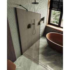 Душевая перегородка Maybahglass (Майбахгласс) в широком профиле 1950х790 мм, Стекло 8 мм Бронза матовая MGD-697-6ш