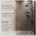 Душевая перегородка Диво Орёл 110 см, профиль черный матовый, DS-OR-110-BL, Diwo