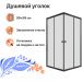 Душевой уголок Диво Анапа 100х100, профиль черный матовый, Щ0000055507, Diwo