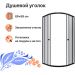Душевой уголок Диво Псков 90x90 профиль черный матовый, Щ0000055591, Diwo