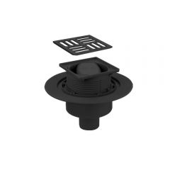 Трап душевой Vieir (Вьеир) VRDS-10C с сухим затвором 10х10 см, черный