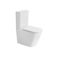 Унитаз Abber (Аббер) Rechteck AC1210TMW компакт белый матовый, безободковый, смыв торнадо
