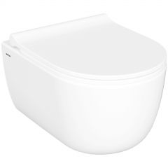 Унитаз подвесной Боччи V-Tondo Rimless 1417-001-0129 сиденье ARTIQ Okus Slim SO с микролифтом, Bocchi