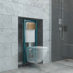 Кнопка смыва EvaGold 05, пластик квадрат бронза для инсталляции EvaGold 400 и EvaGold 500 EG100048