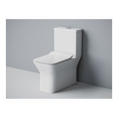 Унитаз-моноблок EvaGold SM9608, сиденье тонкое ДП, арматура (с гофрой и подводкой) EG050027 белый