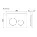 Кнопка смыва Ceramicanova Balance, клавиши Circle, цвет брашированное золото, арт. CN12-001BG