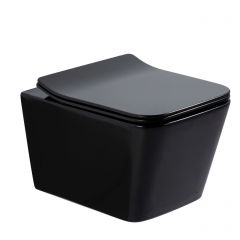 Унитаз подвесной Gid Cuadrado 52x36x33.5см, Tr2144BL 62224Y, черная глянцевая