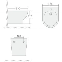Биде Богеме Fiore Черный матовый 978-BIDET-B, Boheme