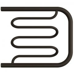 Полотенцесушитель водяной Двин (Dveen) Dw 50х60 см, с полкой, 1х1/2″ К0 черный матовый