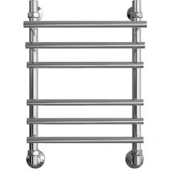 Полотенцесушитель водяной Двин (Dveen) F Primo 60x40 см, с полкой, 1х3/4/1х1/2 К1 полированный хром