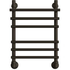 Полотенцесушитель водяной Двин (Dveen) F Primo 60x40 см, с полкой, 1х3/4/1х1/2 К3 черный матовый