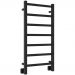 Полотенцесушитель водяной Двин (Dveen) J plaza 100х50 см, без полки, К8 квадрат черный матовый