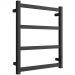 Полотенцесушитель электрический Двин (Dveen) J plaza neo 60х50 см, без полки, К диммер, квадрат черный матовый