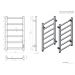 Полотенцесушитель электрический Двин (Dveen) J plaza neo 80х40 см, без полки, К диммер, квадрат белый