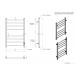 Полотенцесушитель электрический Двин (Dveen) S plaza neo 80x50 см, без полки, К диммер, квадрат черный матовый