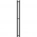 Полотенцесушитель электрический Двин (Dveen) X-2 plaza neo 120x8 см, без полки, К диммер, квадрат черный матовый