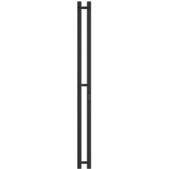 Полотенцесушитель электрический Двин (Dveen) X-2 plaza neo 160x8 см, без полки, К диммер, квадрат черный матовый