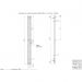 Полотенцесушитель электрический Двин (Dveen) X-2 plaza neo 180x8 см, без полки, К диммер, квадрат черный матовый