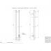 Полотенцесушитель электрический Двин (Dveen) X-2 plaza neo 80x8 см, без полки, К диммер, квадрат белый