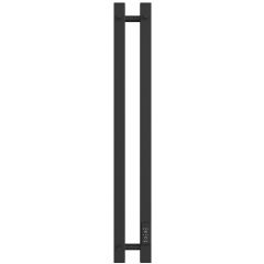 Полотенцесушитель электрический Двин (Dveen) X-2 plaza neo 80x8 см, без полки, К диммер, квадрат черный матовый