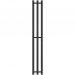 Полотенцесушитель электрический Двин (Dveen) X-3 plaza neo 120x12 см, без полки, К диммер, квадрат черный матовый