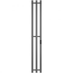 Полотенцесушитель электрический Двин (Dveen) X-3 plaza neo 140x12 см, без полки, К диммер, квадрат графит