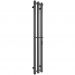 Полотенцесушитель электрический Двин (Dveen) X-3 plaza neo 140x12 см, без полки, К диммер, квадрат графит