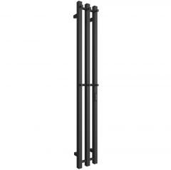 Полотенцесушитель электрический Двин (Dveen) X-3 plaza neo 180x12 см, без полки, К диммер, квадрат черный матовый
