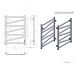 Полотенцесушитель электрический Двин (Dveen) Z plaza neo 80х50 см, без полки, К диммер, квадрат белый