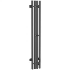 Полотенцесушитель электрический Эврика Пенелопа P4 120x15 см, подключение справа, скрытое подключение справа, графит, лесенка, из стали, ПенелопаКВV120х15графит, Ewrika