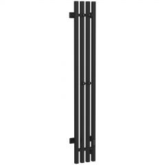 Полотенцесушитель электрический Эврика Пенелопа P4 120x15 см, подключение справа, скрытое подключение справа, матовый черный, лесенка, из стали, 611029, Ewrika