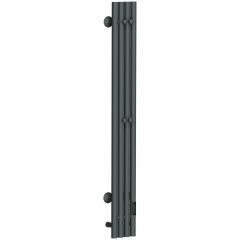 Полотенцесушитель электрический Эврика Пенелопа V 120x20 см, подключение справа, скрытое подключение справа, графит, лесенка, из стали, ПенелопаV120х15графит, Ewrika