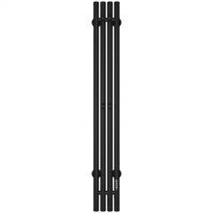 Полотенцесушитель электрический Эврика Пенелопа V 120x20 см, подключение справа, скрытое подключение справа, матовый черный, лесенка, из стали, Пенелопа V 120х15 черный, Ewrika